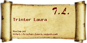 Trinter Laura névjegykártya