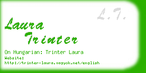 laura trinter business card